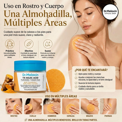 Virelaura - Pads Anti Manchas de Ácido Kójico y Cúrcuma